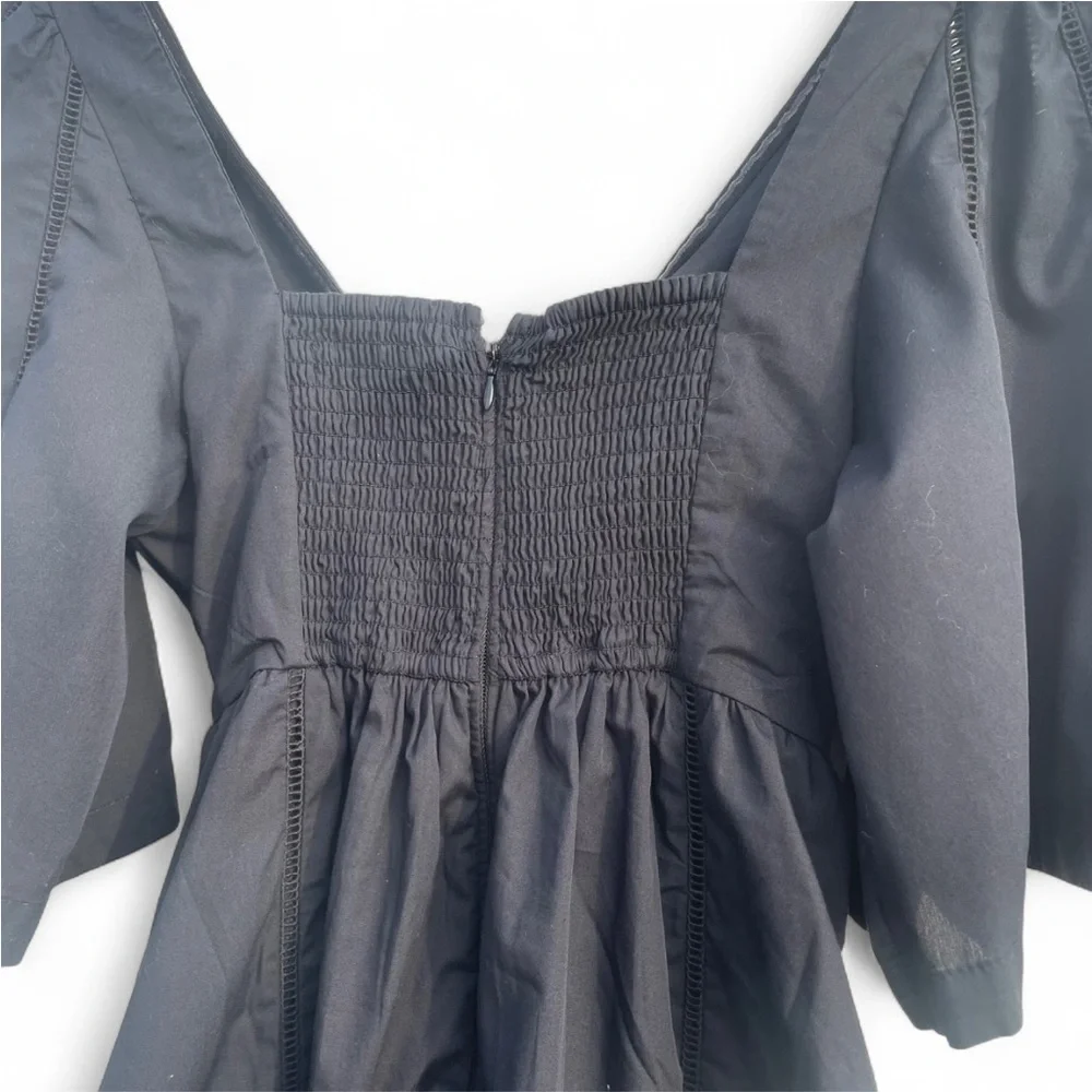 Abercrombie & Fitch Black Cutout Poplin Mini Holiday, Party Dress - Size XS - Picture 7 of 7